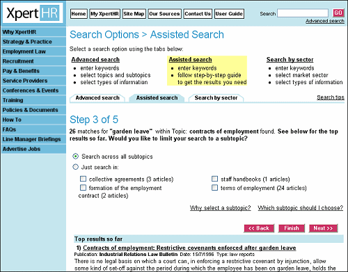 Assisted search step 3
