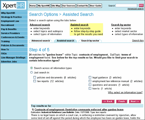 Assisted search step 4
