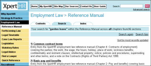 Reference manual search results summary
